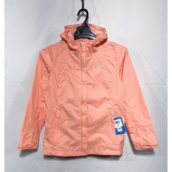 Columbia Girls Timber Pointe II Youth L Pink Omni- Tech Waterproof Jacket NWT - Picture 1 of 7